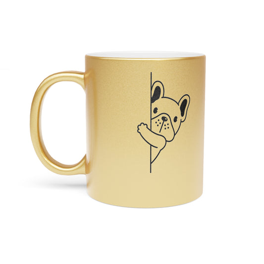 Frenchie Metallic Mug (Silver\Gold)